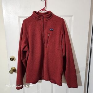Mens Red Patagonia 1/4 zip